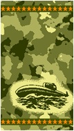 Полотенце махровое пестротканое 30х60 артикул С79-ЮА рис. 4387, Камуфляж-подлодка