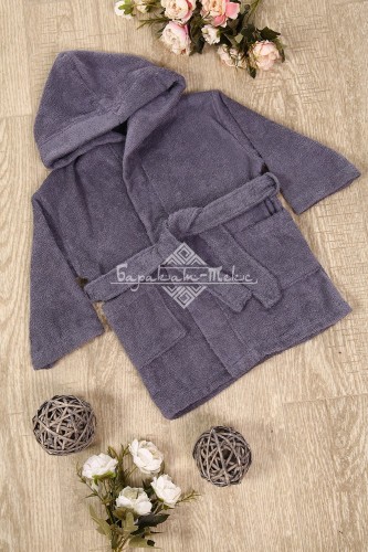 Халат мужской махровый "Элит" с воротником шалькой, цвет: 910 - Серый, р-р 62