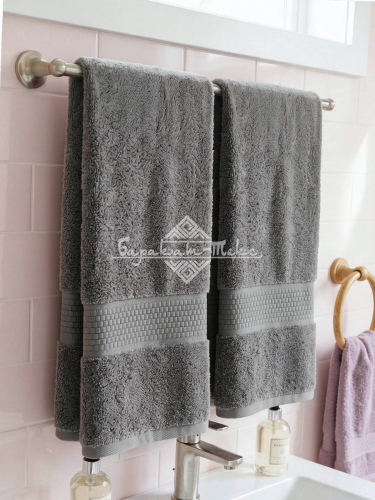 Набор: Полотенце махровое г/к 70х140 см, арт. 70-140 BS, цвет: 910-Серый 2 шт