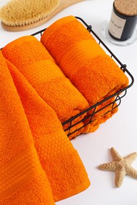 Полотенце махровое, г/к, 50х90, арт. 50-90 BS, 460 гр/м2, цвет: 207-апельсиновый
