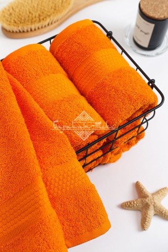 Полотенце махровое, г/к, 50х90, арт. 50-90 BS, 460 гр/м2, цвет: 207-апельсиновый