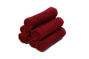 Комплект салфеток (полотенец) махровых (10шт.), г/к,30х30,арт.КBT 30-30Г,380 гр/м2,цвет:945-бордовый