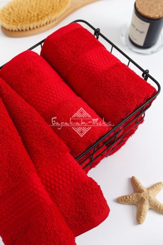 Полотенце махровое, г/к, 40х70, арт. 40-70 BS, 460 гр/м2, цвет: 109-красный